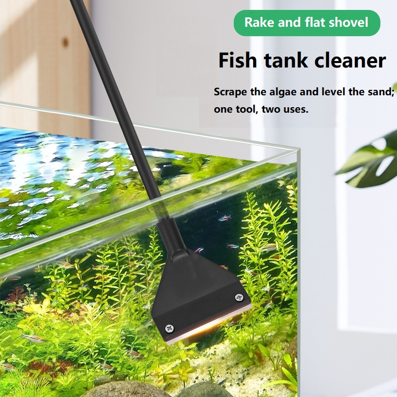 Marine Aquarium Glass Scraper - 33/53/73CM Aquarium Cleaning Tools Scraper Flat