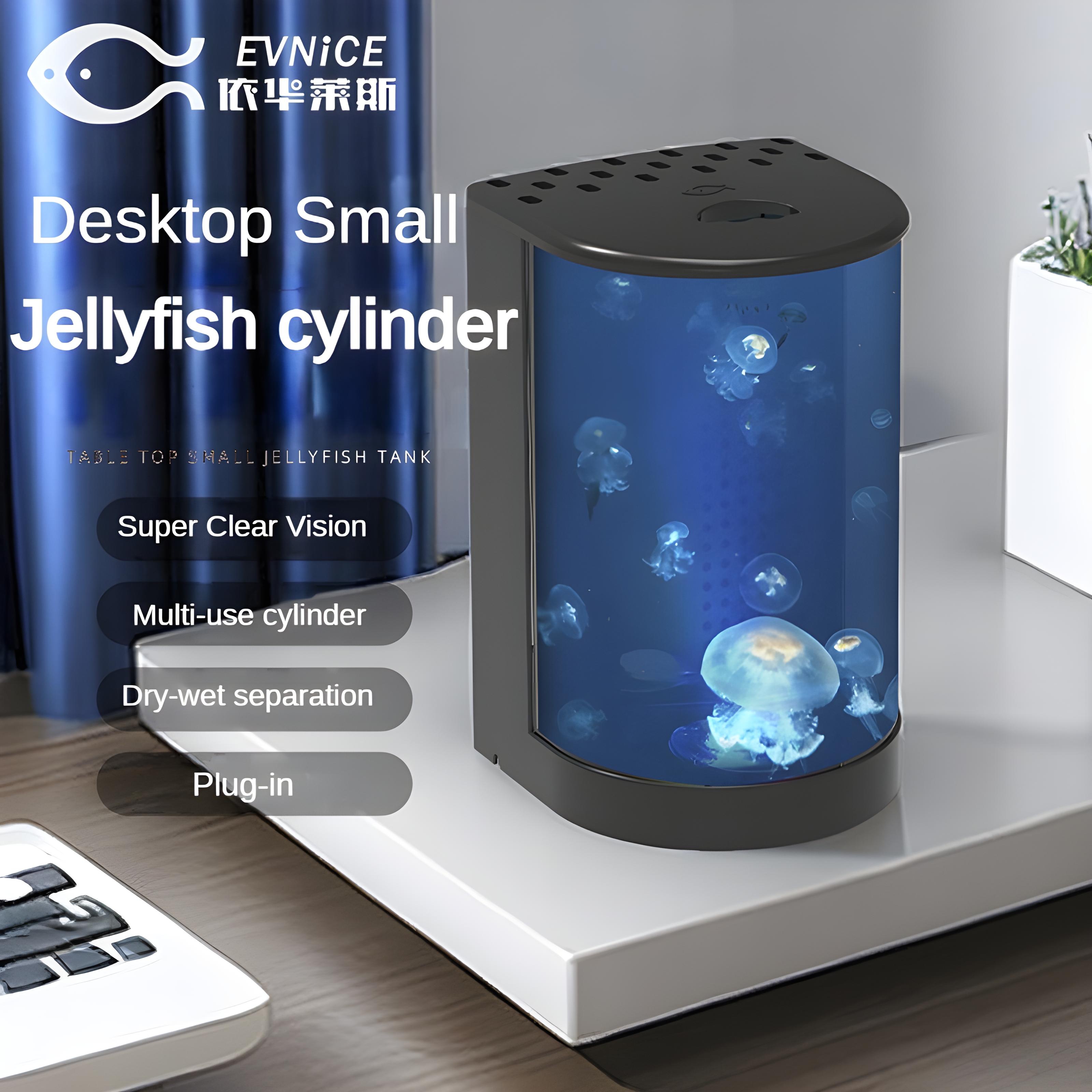 Marine Aquarium With Sump - Jellyfish tank semi-circular desktop mini fish
