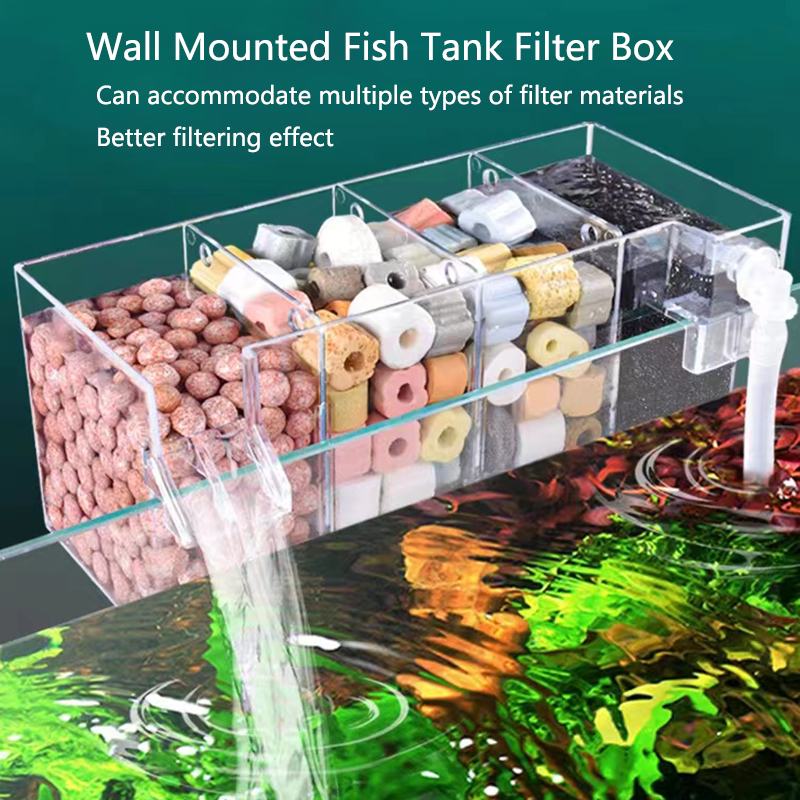 Marine Aquarium Overflow Box - Fish Tank External Filter Box Acrylic