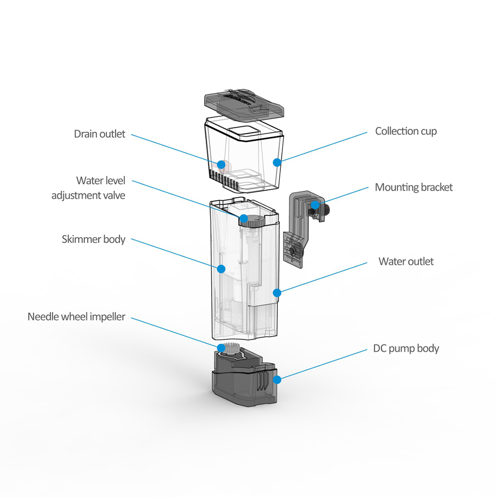 Internal Nano Skimmer Mini Q 1 - Protein Skimmer Hang On ulasan dan harga