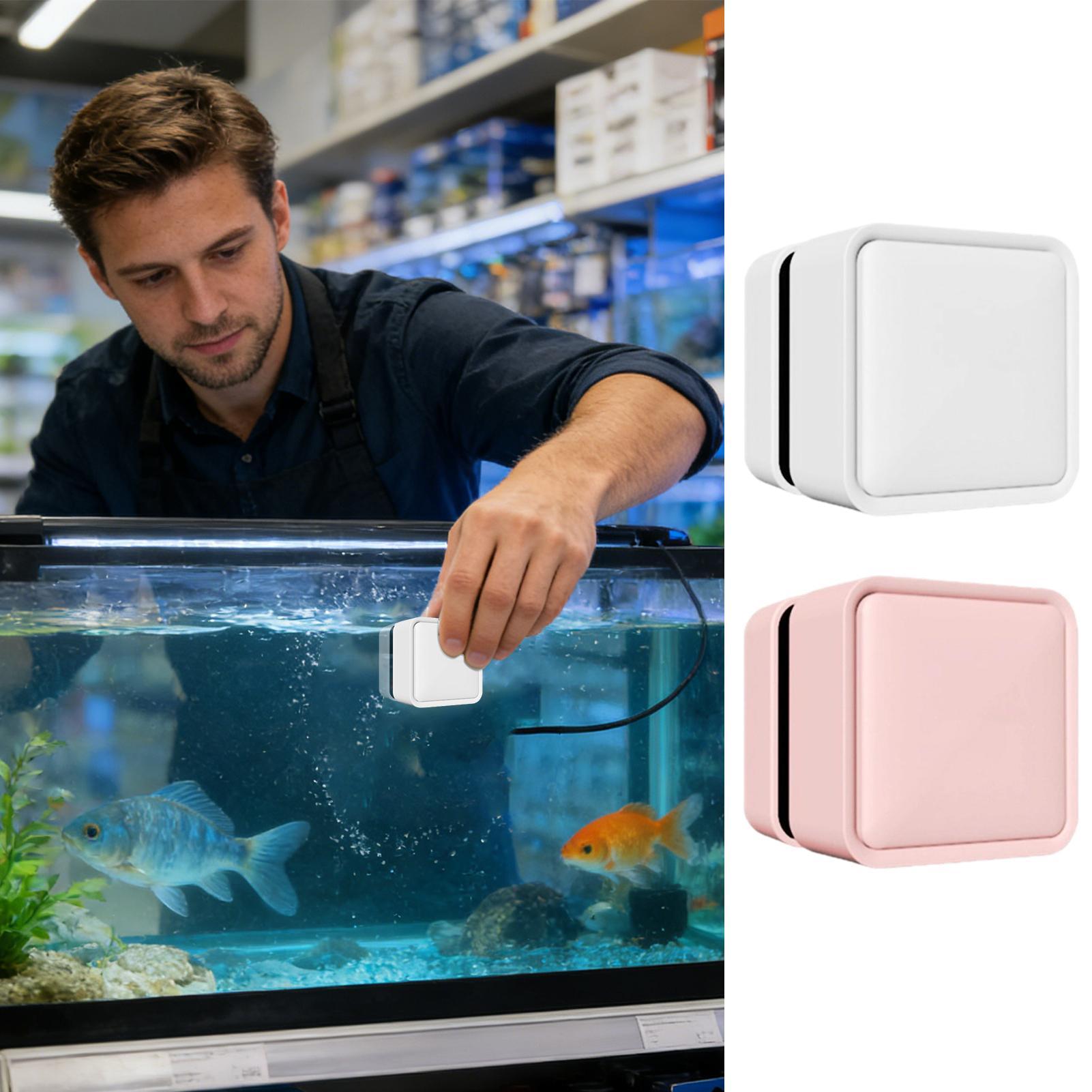 Magnetic Fish Tank Cleaner Dou - Marine Aquarium Glass Scraper ulasan dan harga