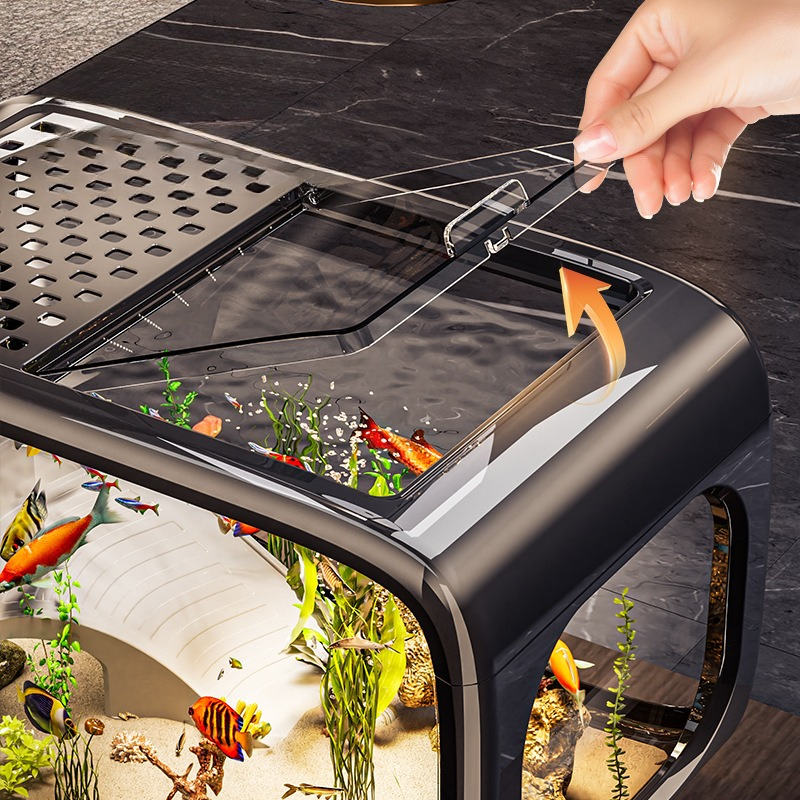 Luxury Covered Desktop Fish Ta - Marine Aquarium With Sump ulasan dan harga