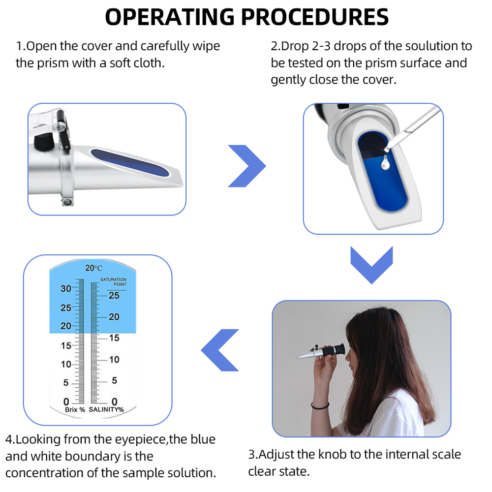 Brix Refractometer 2 in 1 Brix - Marine Aquarium Hydrometer ulasan dan harga