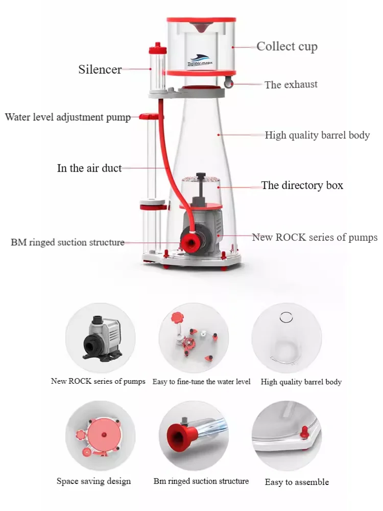 220-240V 50Hz Bubble Magus Cur - Protein Skimmer Hang On ulasan dan harga