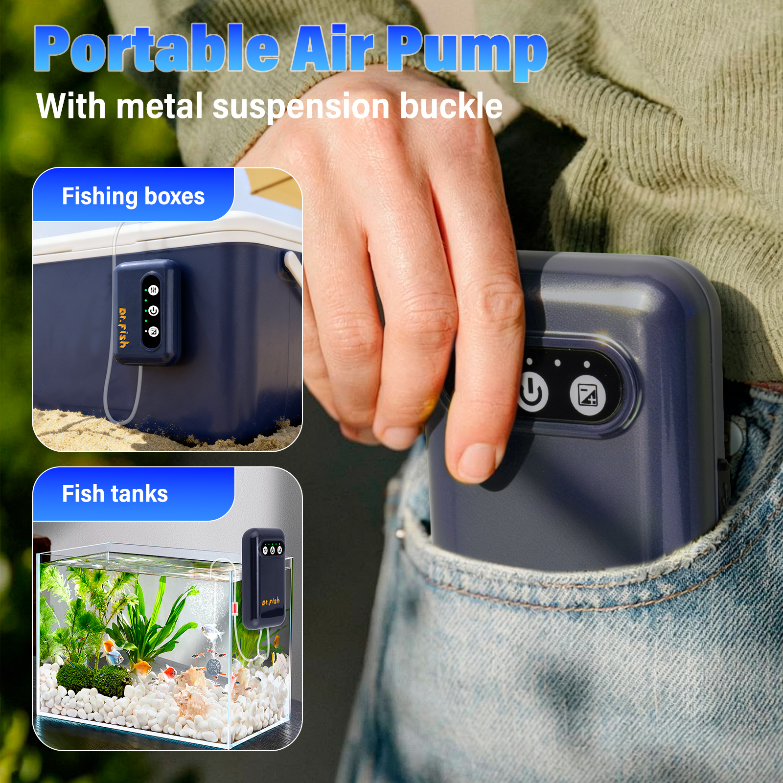 Aquarium Air Pump USB Recharge - Marine Aquarium Equipment ulasan dan harga