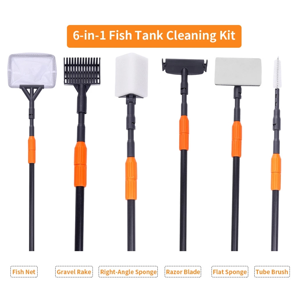 6 in 1 Aquarium Cleaning Tools - Marine Aquarium Glass Scraper ulasan dan harga