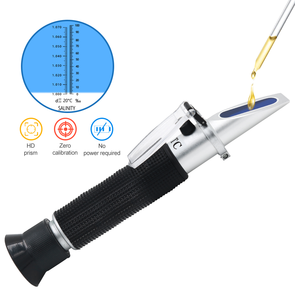 Handheld Salinity Refractomete - Marine Aquarium Hydrometer ulasan dan harga