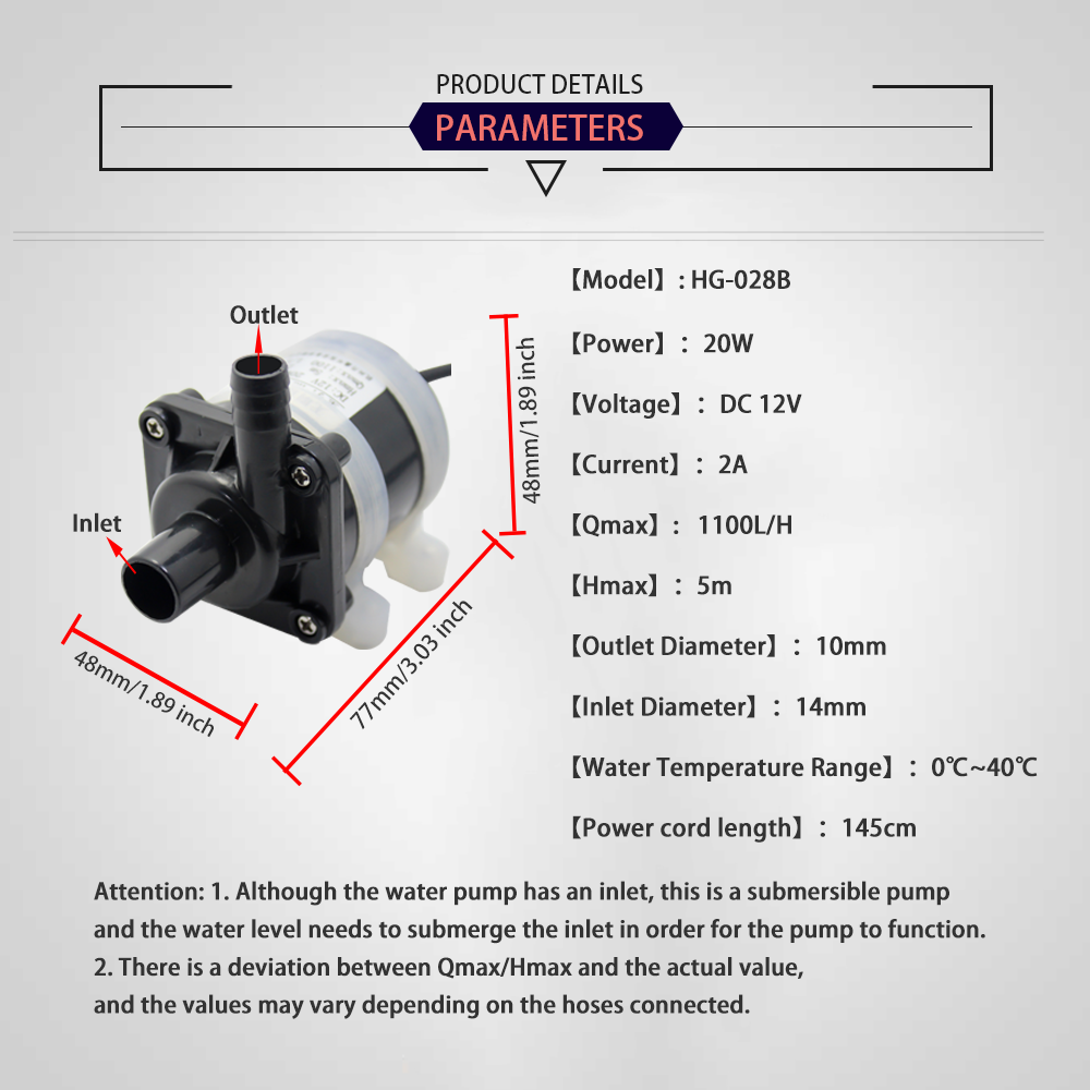 12V DC Brushless Small Submers - Marine Aquarium Equipment ulasan dan harga