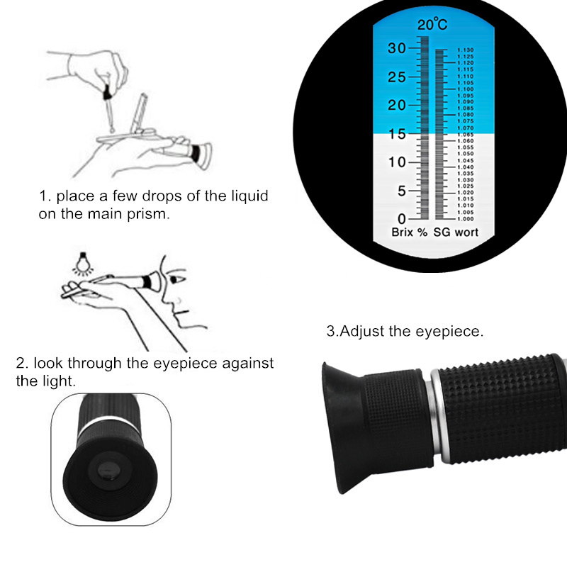 Handheld Beer Brix Refractomet - Marine Aquarium Hydrometer ulasan dan harga